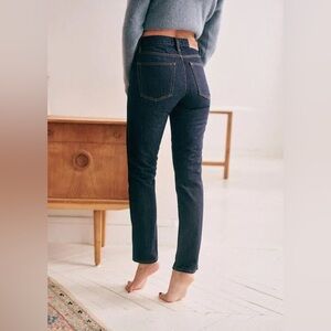 Sezane Dark Blue Brut Sexy Straight Leg Jeans